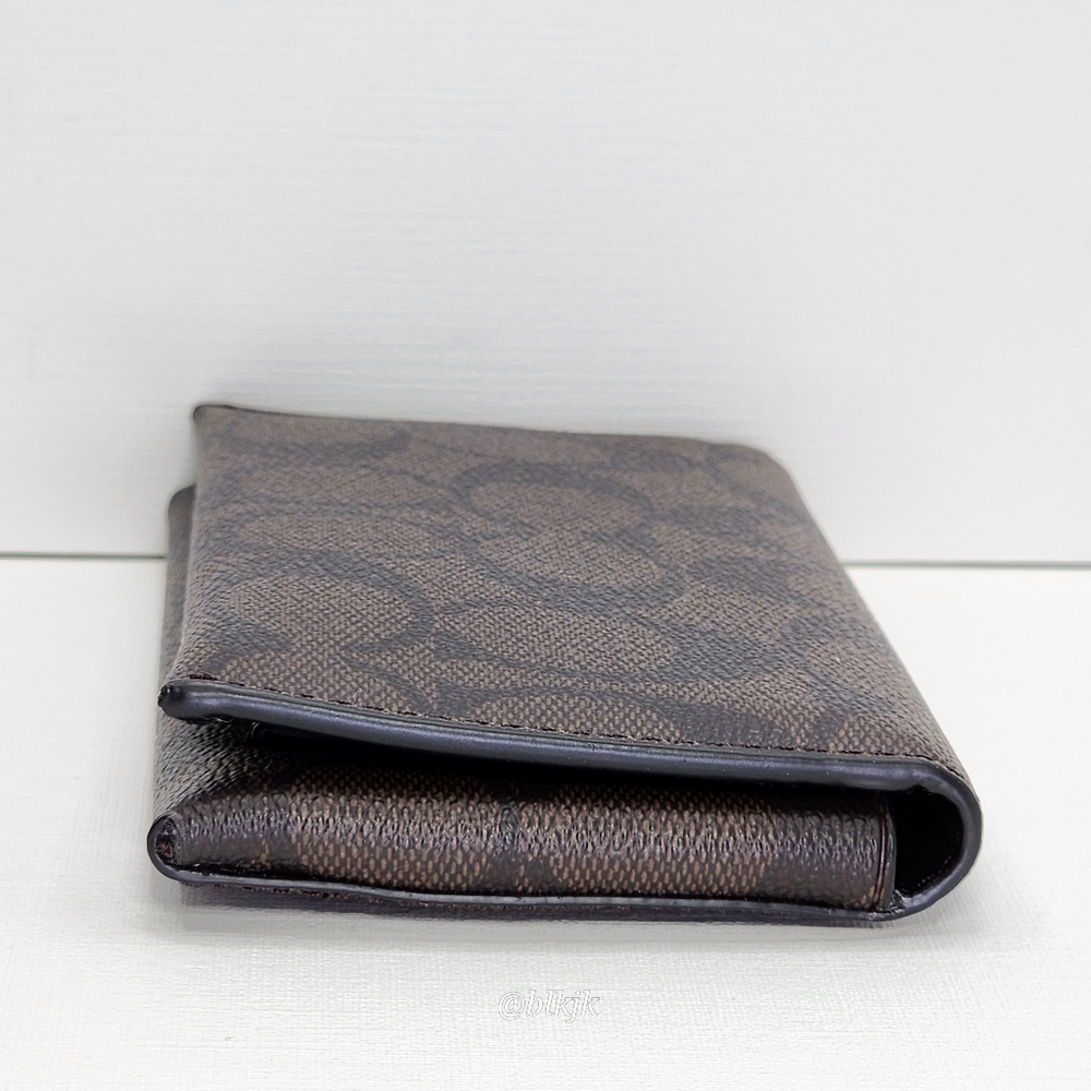 Coach Men's Leather/Coated Canvas Universal Phone Wallet *Brown/Black* NWOT - Picture 5 of 16